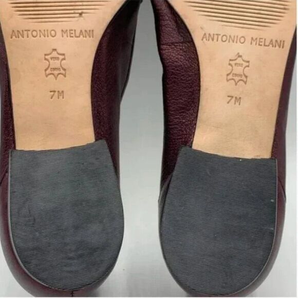 Antonio Melani Women's Maroon Iridescent Loafers Flat w/Rhinestone Detail Size 7 - Picture 8 of 11